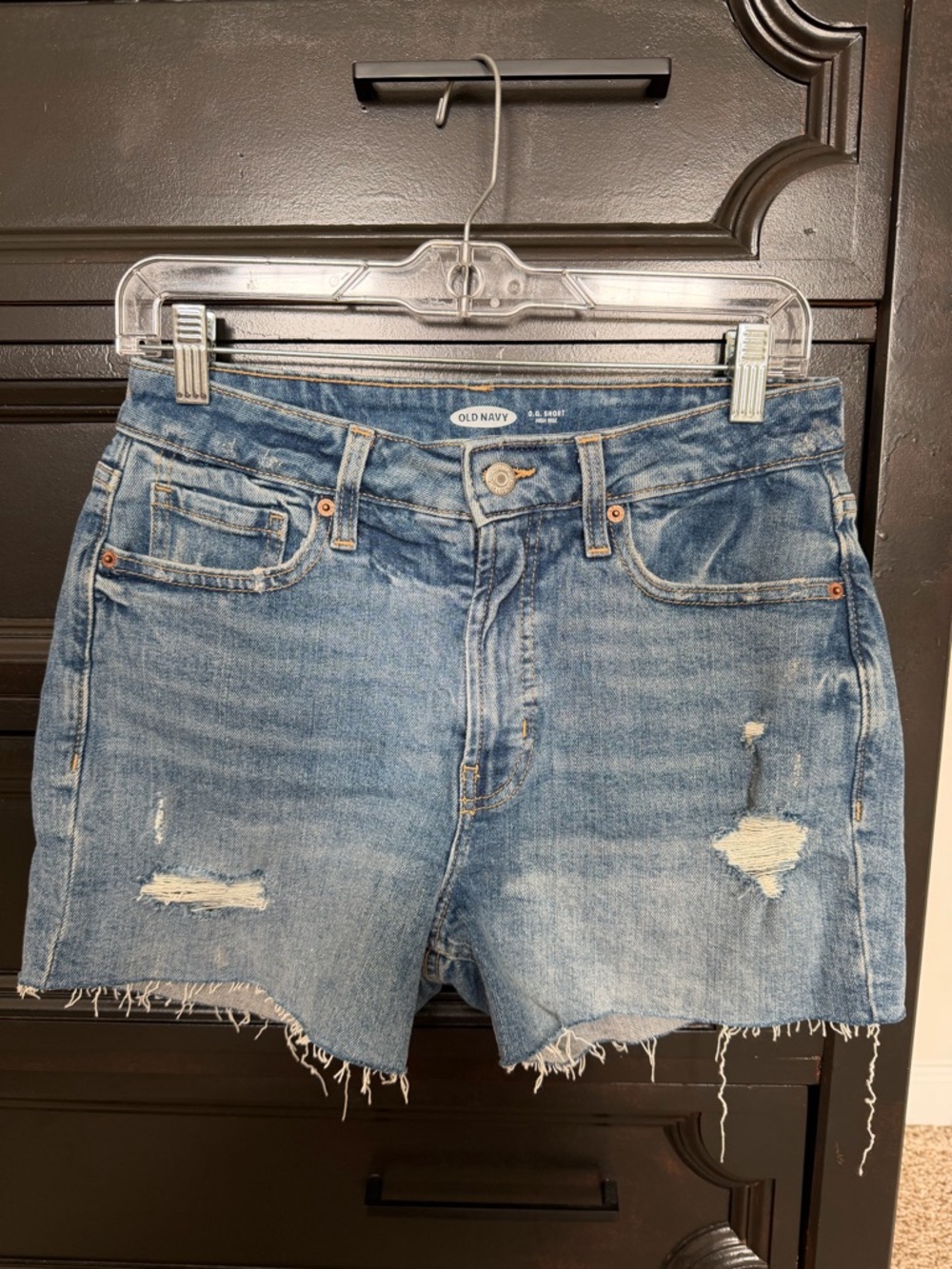 Old Navy Light Blue Distressed Denim Cutoff Shorts